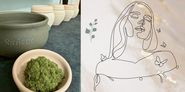 よもぎ蒸しに使われるよもぎ